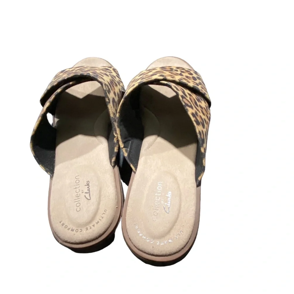 Clarks Women's Declan Ivy Sandal Leopard Print‎ Cheetah Size 8 Wide